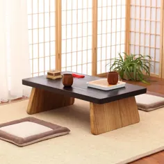 میز کف پنجره جامد چوبی میز میز تاتامی میز قهوه کوچک میز کم عرض ژاپنی میز کوچک چینی مینیمالیستی مدرن (رنگ: قهوه ای ، اندازه: 60 * 35 * 25 سانتی متر)