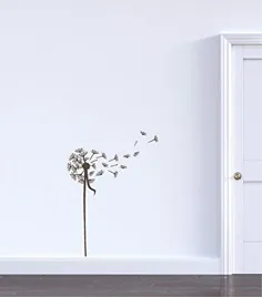 گل قاصدک گلبرگ دیواری وینیل دیواری هنری تابلوچسب برگردان دکوراسیون منزل