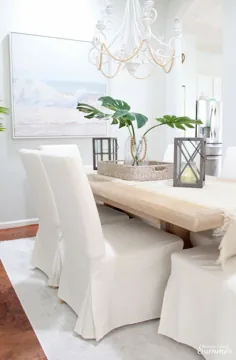 چرا من صندلی های ناهار خوری سفید پوشیده خود را دوست دارم - خانه ای پر از تابستان - خانه و سبک زندگی ساحلی