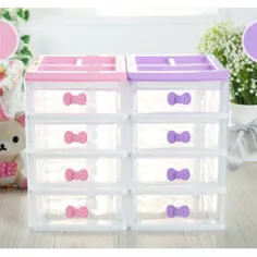 8.01 دلار آمریکا | Pretty Plastic Desk Storage Box 2،3،4 Layer Makeup Organizer Home Sundries Drawer Organizer Pink Purple Makeup Storage Box | جعبه ذخیره سازی میز | جعبه ذخیره سازی آرایش جعبه ذخیره سازی - AliExpress