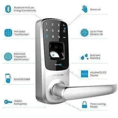 Ultraloq - UL3 BT بلوتوث اثر انگشت و صفحه لمسی بدون کلید Key Door Smart Lock (2nd Gen)
