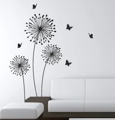عکس برگردان شیک برگردان گل مدرن شیک برای دیوار پروانه پروانه |  اتسی