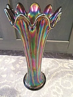 گلدان شیشه ای کارناوال Vintage (شیشه کارناوال) در More Than McCoy