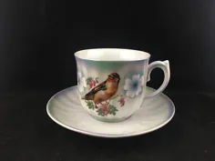 فنجان و نعلبکی Vintage Luster Tea with Oriole Bavaria |  اتسی