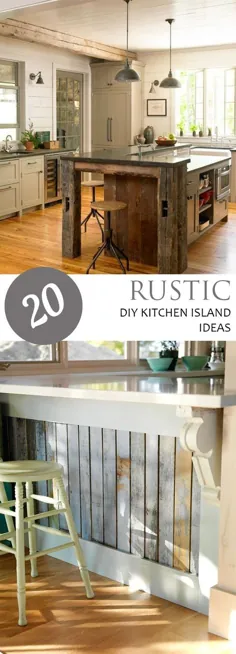 Rustic DIY Kitchen Island: آشپزخانه DIY - طراحی خانه - Pickledbarrel.com