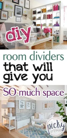 تقسیم کننده های اتاق DIY به شما فضای زیادی می دهند • کوک انتخابی