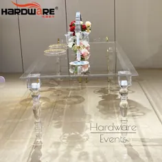 میز ضیافت اکریلیک مبلمان عروسی به شکل مستطیل