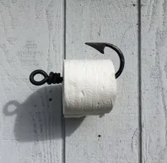 نگهدارنده دستمال توالت دستمال کاغذی قلاب ماهیگیری دکور کابین |  اتسی