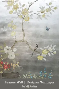 نقاشی دیواری کاغذ دیواری Classical Floral Chinoiserie توسط MJ Atelier
