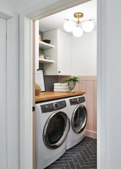 One Room Challenge Reveal - Spring 2019: Modern House Laundry Room Renovation - Vanessa Francis Design Interior