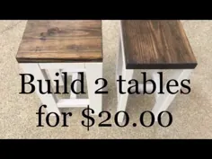 DIY |  نحوه ساخت 2 جدول با قیمت 20.00 دلار |  میزهای پایان اتاق نشیمن