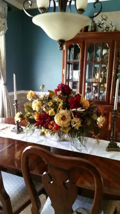 آرایش گل ، قطعه گل XL گل ، تزئین ابریشم بزرگ توسکانی ، حمل و نقل شامل ، میز اتاق ناهار خوری ، سرسرا ، ویژه آماده حمل