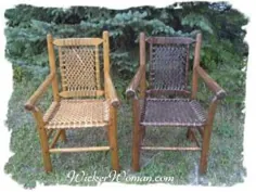 صندلی های بافندگی صندلی |  زن حصیری