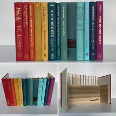 ذخیره سازی پنهان ، کتاب های واقعی!  - Faux Book Box Router Hider in Rainbow Multicolor Vintage Decorative Secret Storage Hider