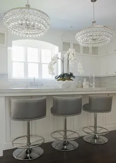چهارپایه بشکه ای گردان خاکستری - انتقالی - آشپزخانه