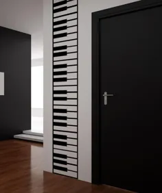 برچسب دیواری کلیدهای پیانو.  دکور آلات موسیقی.  # سیستم عامل_MB887