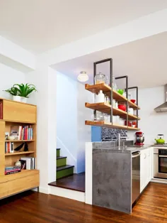 15+ ایده طراحی برای آشپزخانه های بدون کابینت بالا