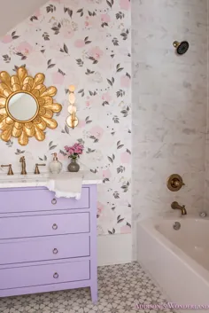 حمام کاغذ دیواری با شکوه گل های زمستانی نشان می دهد!  - سرزمین عجایب آدیسون