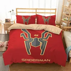 سه بعدی سفارشی مجموعه ملافه مرد عنکبوتی ست روتختی مجموعه اتاق خواب تختخواب شو