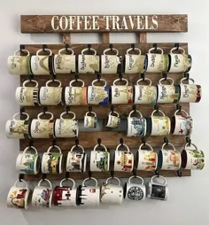 You Are Here Mug Rack - Been There Cough Mug Rack - Xlarge قهوه رک با قلاب - XL You Are Here