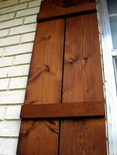 اولین بار DIY: چگونه می توان کرکره های چوبی را به آجر وصل کرد ... «وبلاگ مبادله پشته بهبود خانه