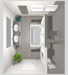 Das Badezimmer mit T-Lösung - 15 متر مربع