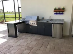 L-Shape آشپزخانه در فضای باز - هم افزایی زندگی در فضای باز