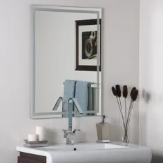 دکور سرزمین عجایب 23.6 اینچ آینه حمام بدون قاب مستطیل Lowes.com