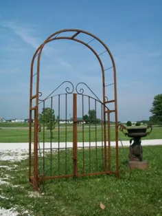 باغ آجیل باغ جنگلی و مروارید فلزی جوش داده شده 52 "Gate Combination برای نرده