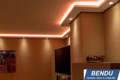 LED Stuckleisten indirekte Beleuchtung Wohnzimmer Wand Decke Lichtvouten-Profile |  eBay