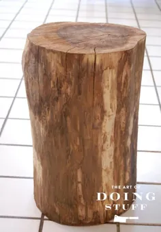 گیر افتاده  نحوه تهیه میز کنده درخت