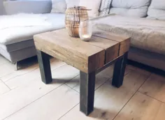 میز قهوه پرتوهای چوبی بلوط اصلاح شده