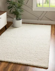 سفید برفی 8 "x 10" فرش Shag جامد