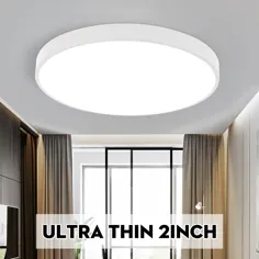 چراغ سقفی LED Flush Mount سقف چراغ روشنایی مدرن برای آشپزخانه خانگی حمام اتاق خواب اتاق نشیمن ایوان خارجی خانه - Walmart.com