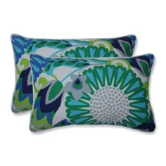 Pillow Perfect 641041 Sophia Throw Pillow، Set of Two in Green Blue Grey، Bohemian | بلاکور