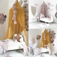 تختخواب کودک تختخواب شو تختخواب پشه بند توری ملافه تخت شاهزاده خانم - Walmart.com
