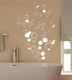 برچسب حباب 90x درب دیوار دوش حمام ، برچسب دیوار DIY با کیفیت بالا