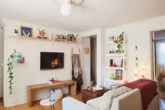 یک آپارتمان اجاره ای بروکلین با 550 فوت مربع نشان می دهد که چگونه یافته های دست دوم را سبک می کنیم