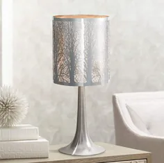 چراغ رومیزی لهجه کروم لیزر Possini Euro Design 19 "H - # R2696 | Lamps Plus