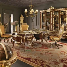 میز تحریر به سبک باروک کلاسیک ساخته شده در ایتالیا - مبلمان اداری و فضای داخلی - Modenese