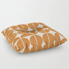 اشکال مدرن نارنجی در اواسط قرن متوسط ​​Floor Pillow توسط artstudio88