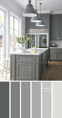پالت رنگ خاکستری برای آشپزخانه