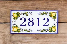 پلاک آدرس لیمو پلاک شماره خانه ایتالیایی خوش آمدید |  اتسی