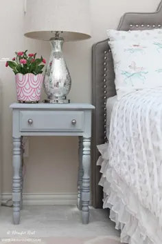 DIY Nightstand Makeover با استفاده از رنگ اسپری گچ