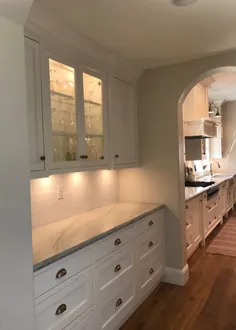 آشپزخانه سفید کلاسیک جدید - الهام از بازسازی