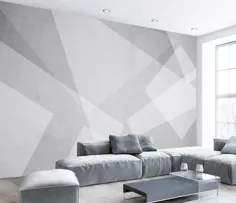 هندسه خاکستری 3D GNGN506 تصاویر پس زمینه نقاشی دیواری نقاشی دیواری عکس برچسب عکس برگردان دیوار خود چسب دیوار هنر