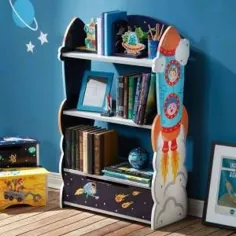 قفسه کتاب کودکان چوبی و فضای بیرونی فضای قفسه TD-12220A - زمینه های فانتزی