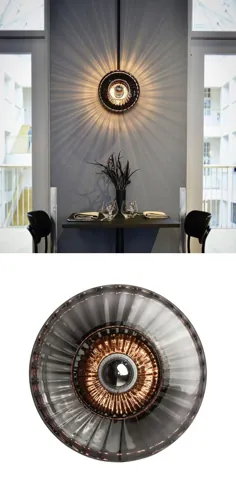 آویز جدید نوری موج توسط ماری بورگوس طراحی و مجموعه در Private Residence ، نیویورک مشاهده شده است