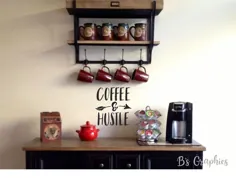 قهوه و هوستل وینیل دیواری تزیینات آشپزخانه-وینیل |  اتسی