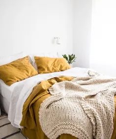 einfache minimalistische Bettwäsche Schlafzimmer Dekor #minimalistbedroom # خانه... - 2019 - پتو دی